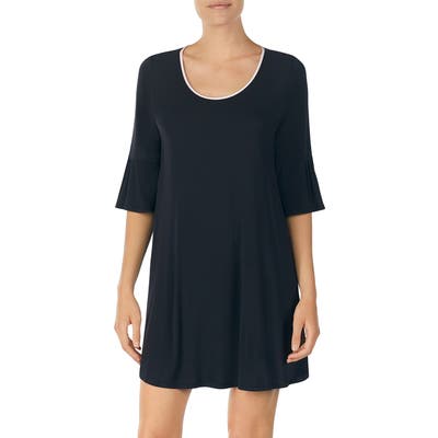 Kate Spade New York Bell Cuff Sleep Shirt, Black