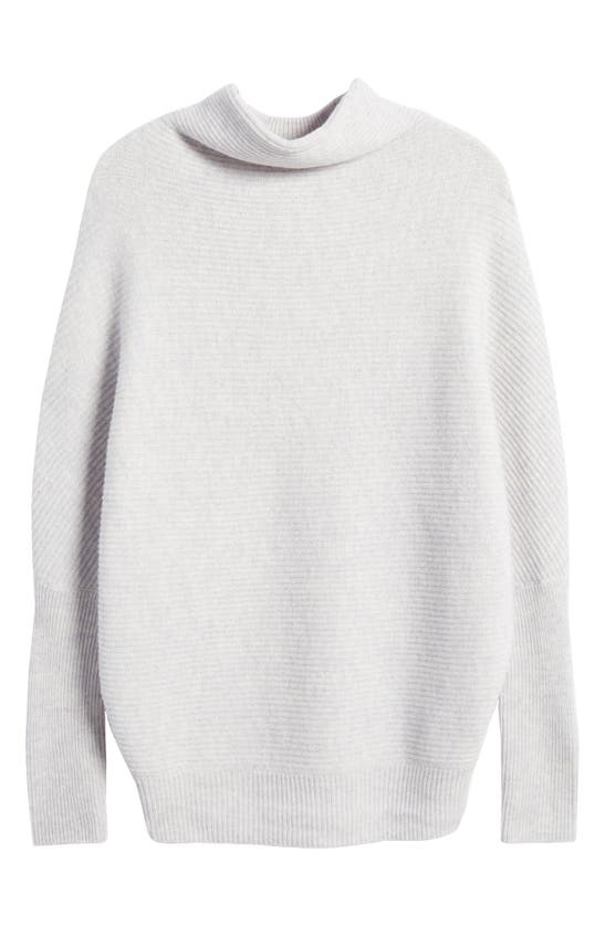 Allsaints Ridley Funnel Neck Wool Sweater In Cloud Burst