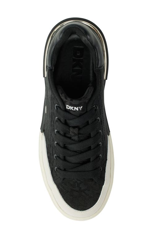 Dkny Bradley Platform Sneaker In Black/white
