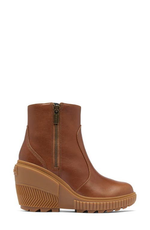 Shop Sorel Ona Ave Zip Wedge Bootie In Velvet Tan/gum 2