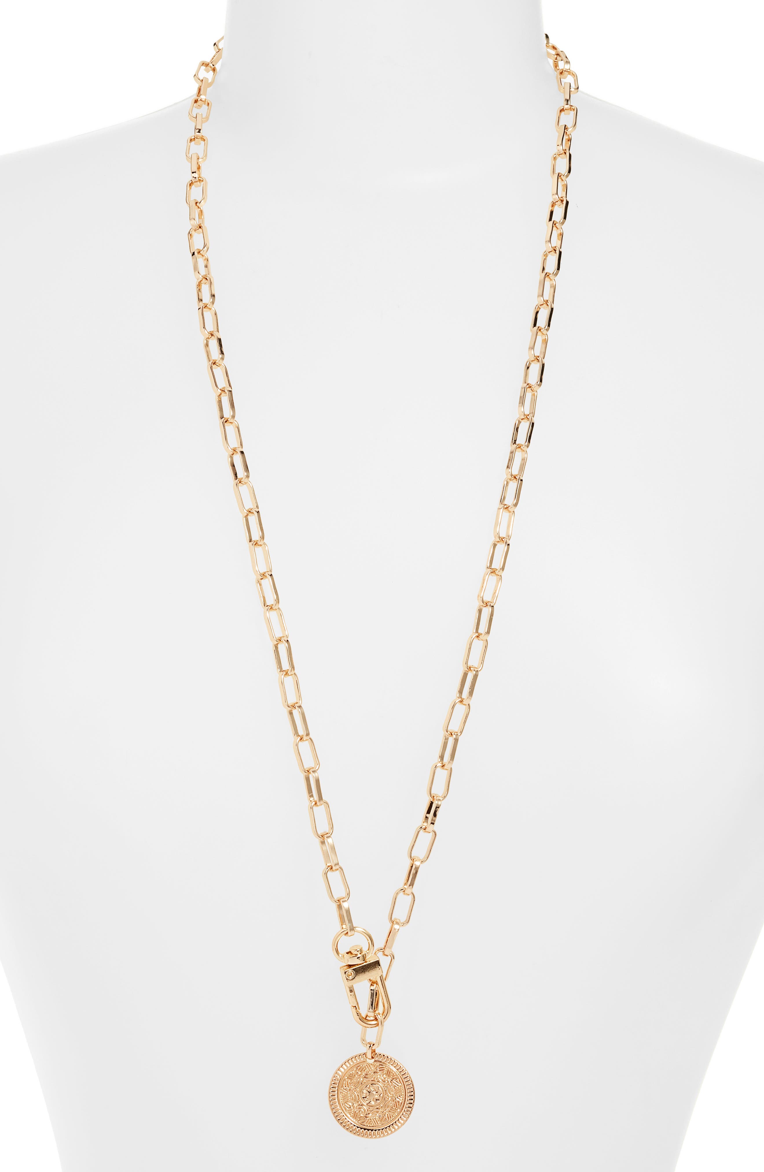 Rhodium Plated Chunky Filigree Medallion Pendant Necklace Set