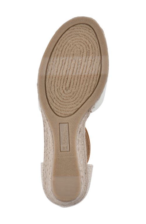 Shop White Mountain Footwear Mamba Espadrille Wedge Sandal In Natural/fabric