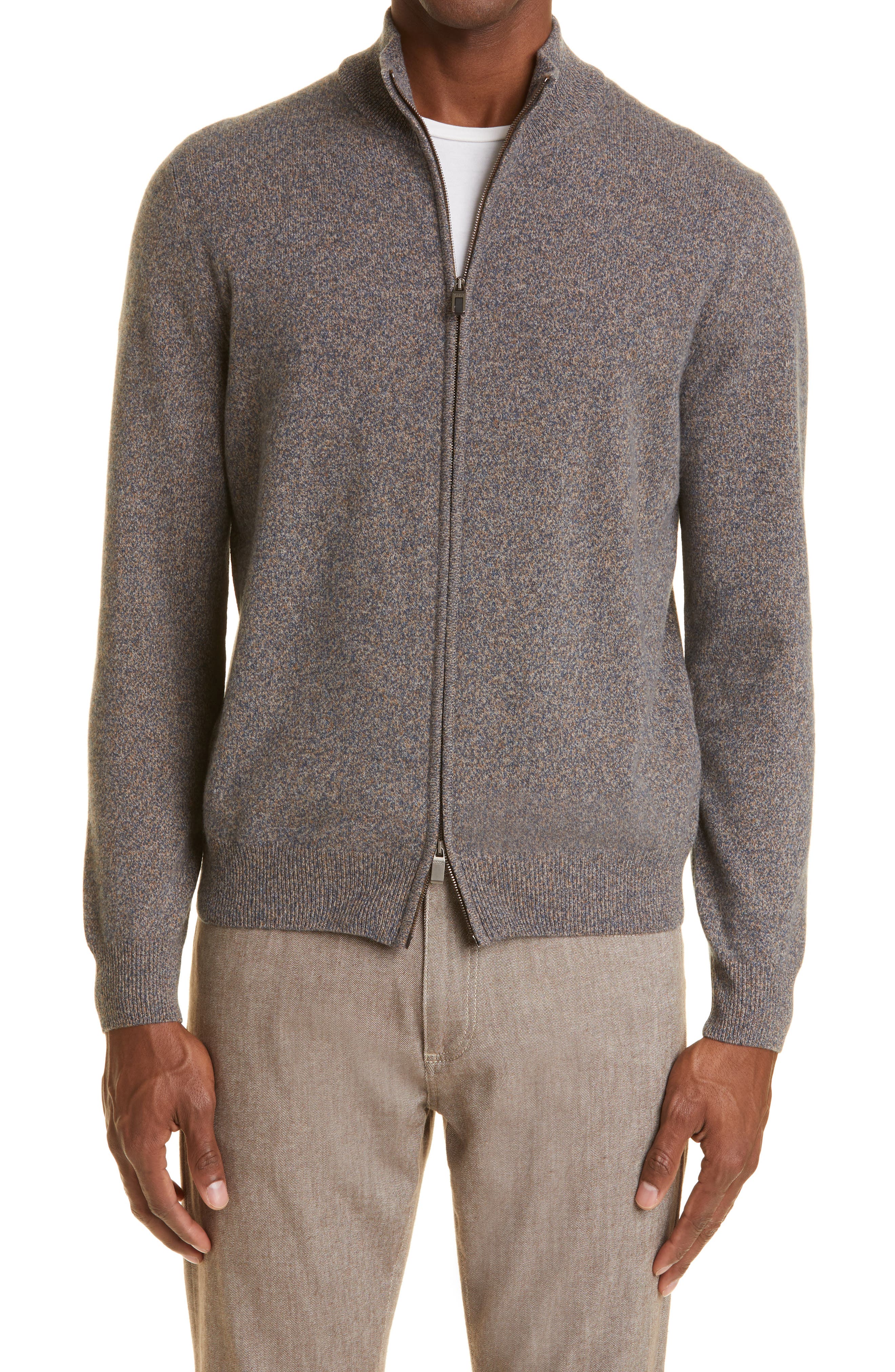 zip front sweater jacket