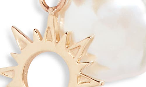 Anzie X Mel Soldera Sun Charm & Heishi Pearl Pendant Necklace In White