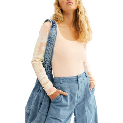 Free People Big Sur Ribbed Top, Pink
