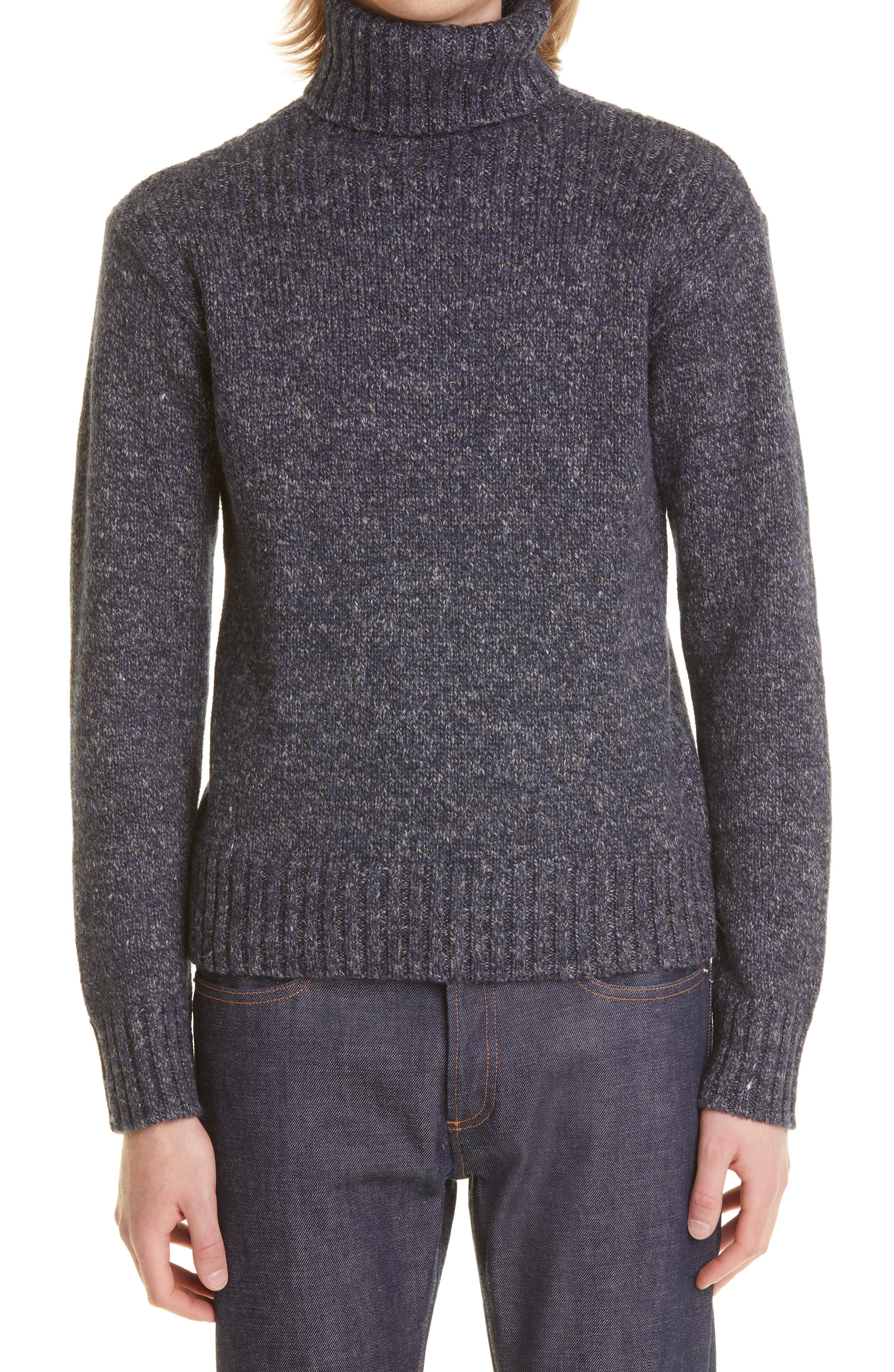 wool blend turtleneck sweater