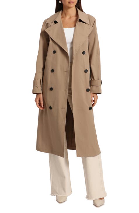 Chrisuno Mid Length Coat for Women Trench with Hood Long Trenchcoat Double  Breasted Water Resistant Classic Peacoat Belt Beige XS : :  Clothing, Shoes & Accessories