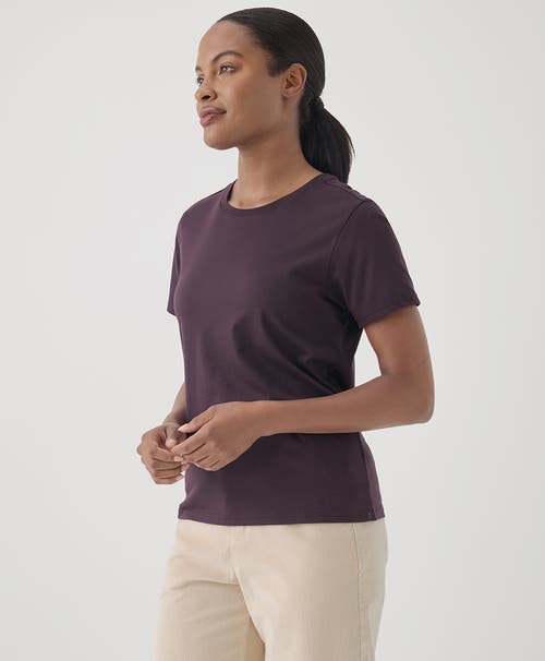 Shop Pact Organic Cotton Softspun Crew Neck Tee In Plum