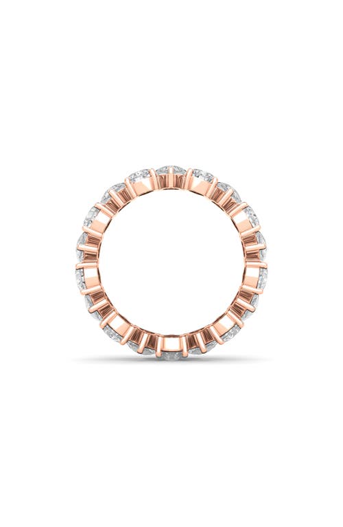 Shop Hautecarat Alternating Pear Lab Created Diamond Eternity Ring In Rose Gold