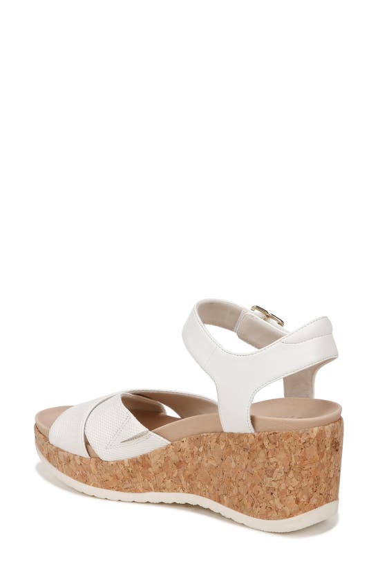 Shop Dr. Scholl's Citrine Sun Wedge Sandal In Offwhite