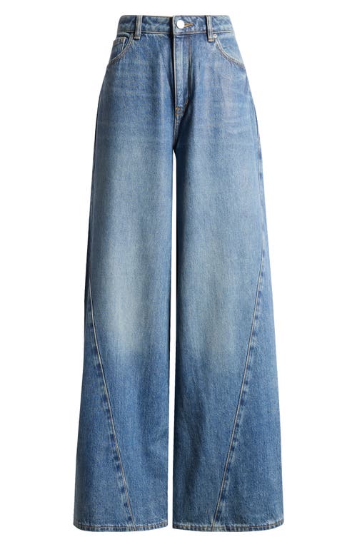 Shop Re/done '70s Twisted Seam High Waist Wide Leg Jeans In Monterey Fade