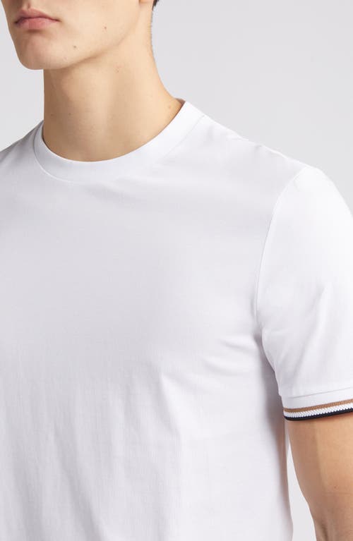 Shop Hugo Boss Boss Thompson Cotton T-shirt In White