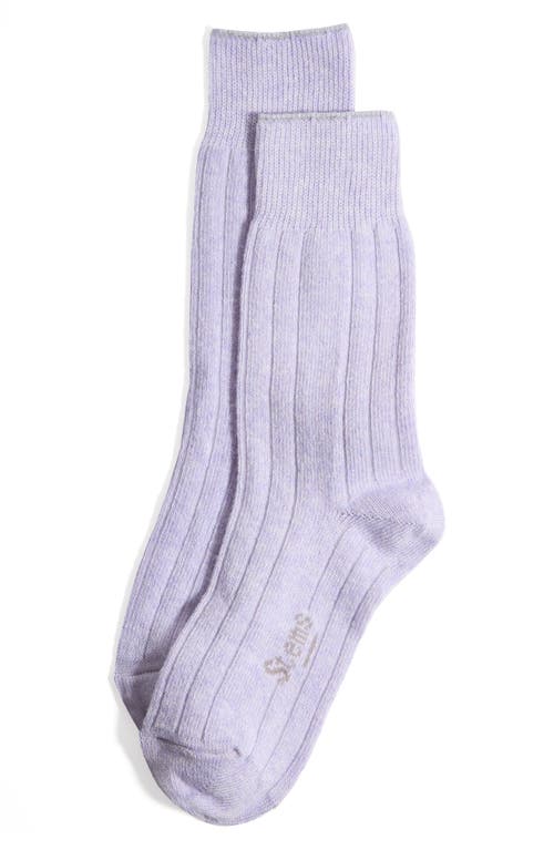 Stems Luxe Merino Wool & Cashmere Blend Crew Socks in Periwinkle at Nordstrom