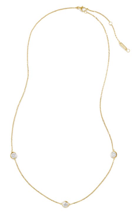 diamond bezel necklaces | Nordstrom