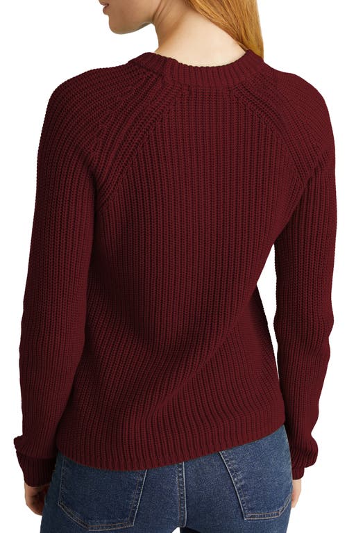 525 Jane Cotton Sweater In Oxblood