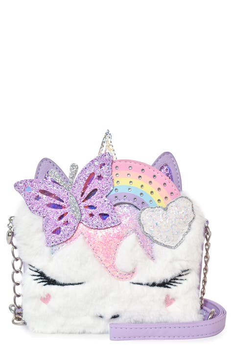 OMG Accessories Pink Tie-Dye Miss Gwen Plush Butterfly Crown Duffel Bag in  2023