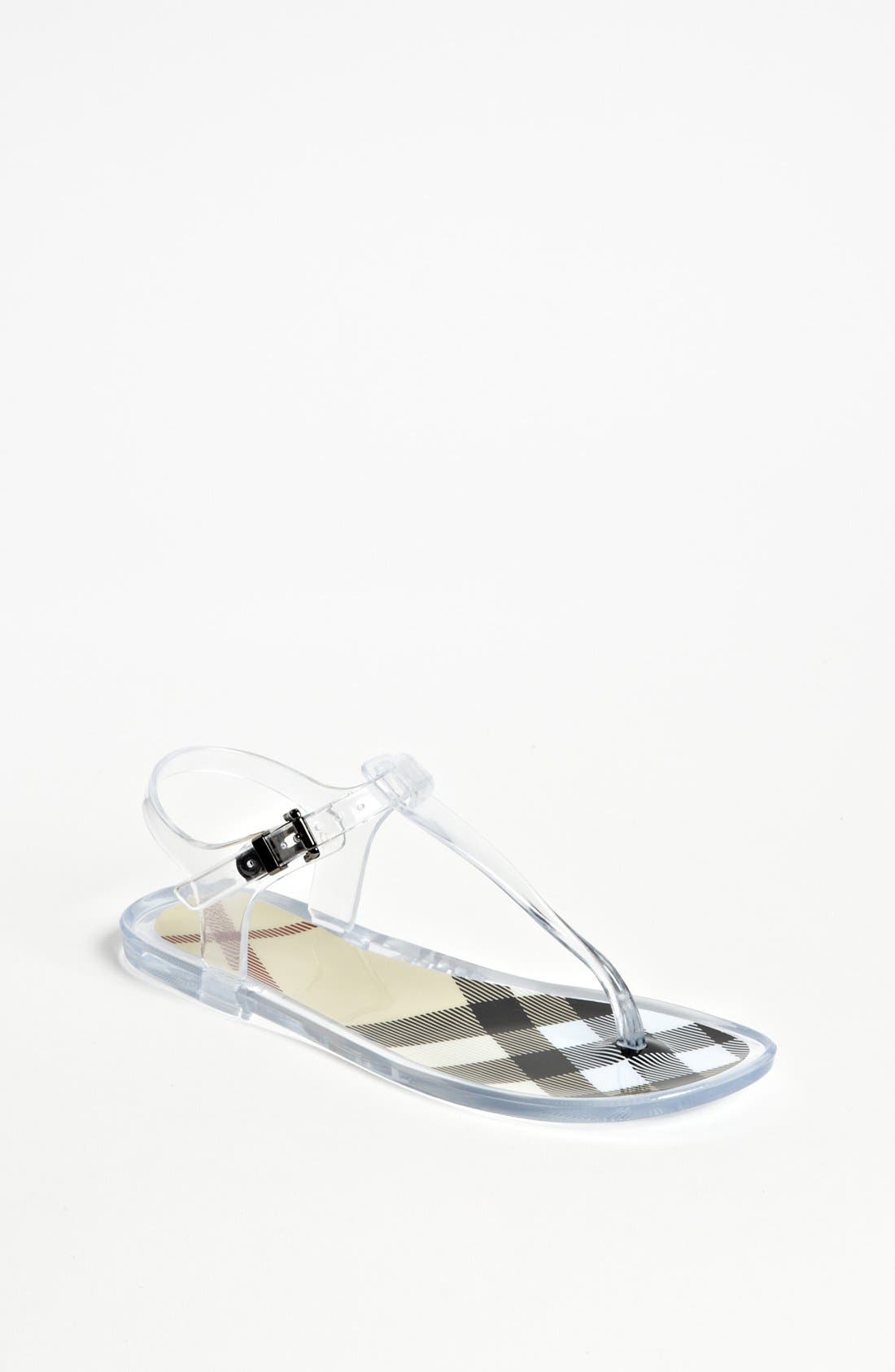 burberry sandals kids silver