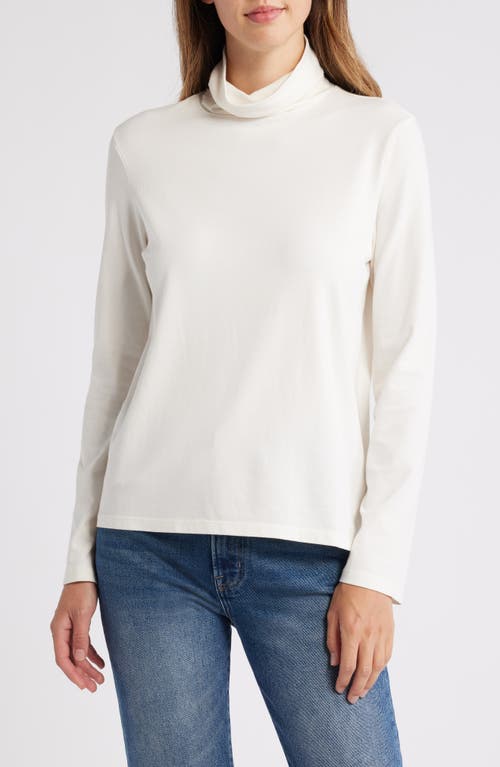 Caslonr Caslon(r) Long Sleeve Turtleneck Top In White