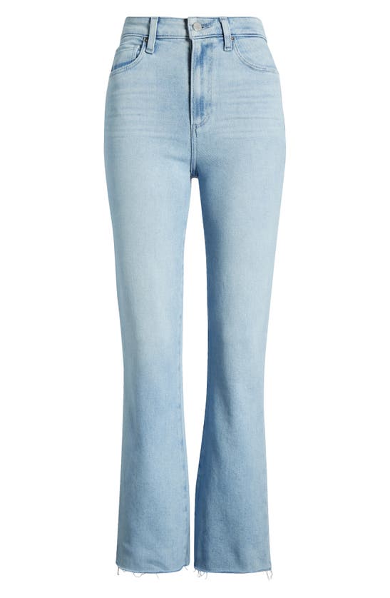 Paige Claudine High Waist Frayed Hem Ankle Flare Jeans In Shooting Star