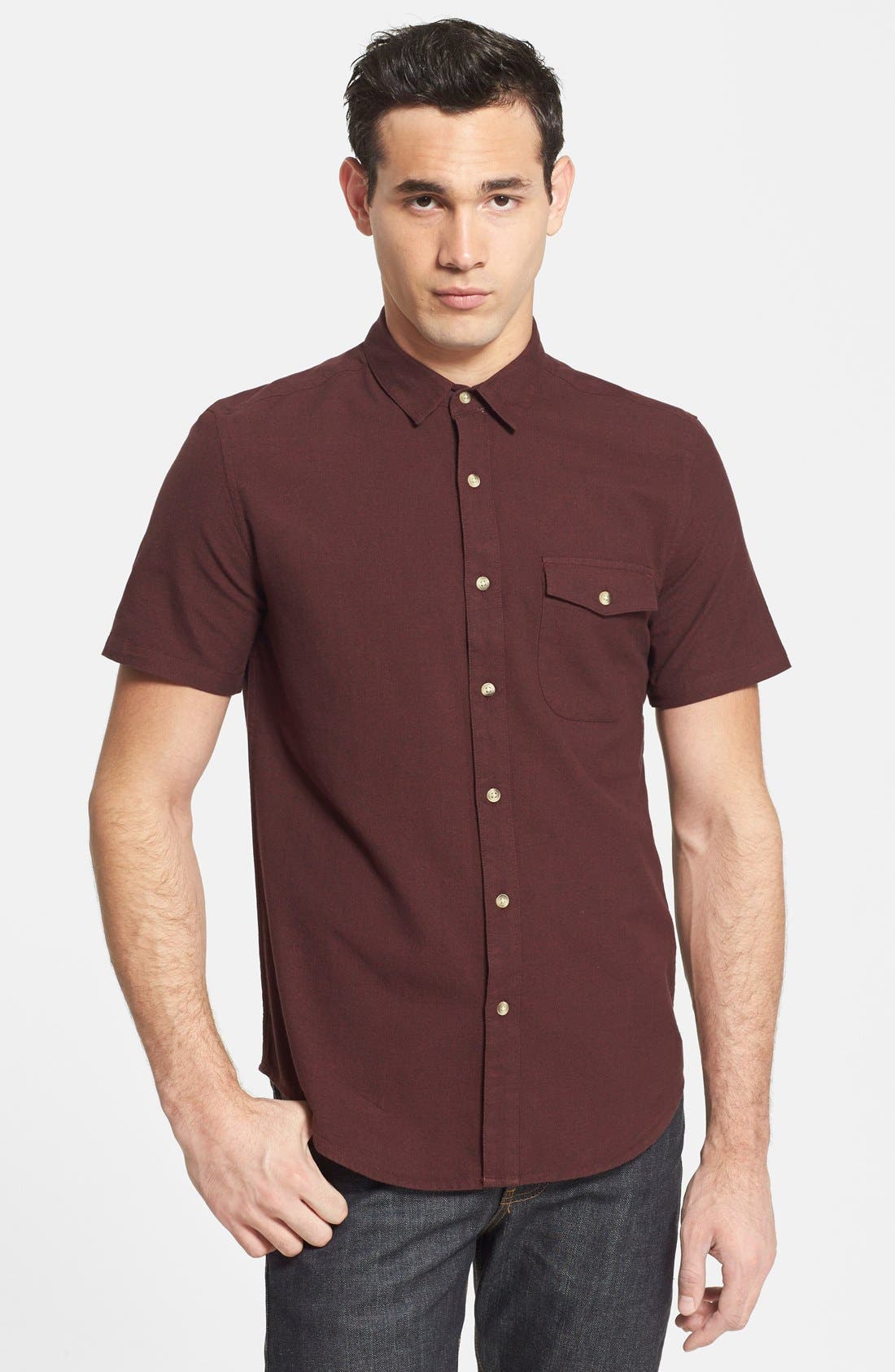 Topman Classic Fit Short Sleeve Shirt Nordstrom