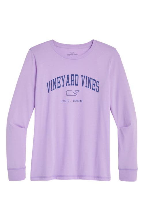 Shop Vineyard Vines Logo Graphic Long Sleeve T-shirt In Iris Heather