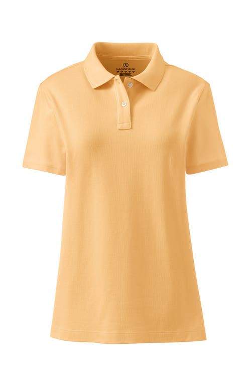 Shop Lands' End School Uniform Young  Short Sleeve Feminine Fit Mesh Polo Shirt In Maize