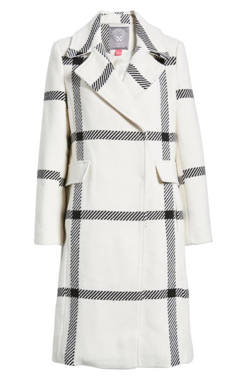 VINCE CAMUTO VINCE CAMUTO PLAID WOOL BLEND COAT
