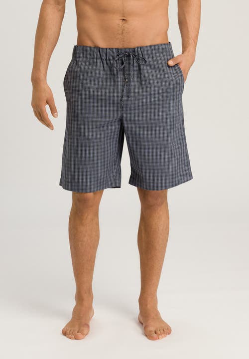 Hanro Night And Day Woven Cotton Shorts In Casual Check