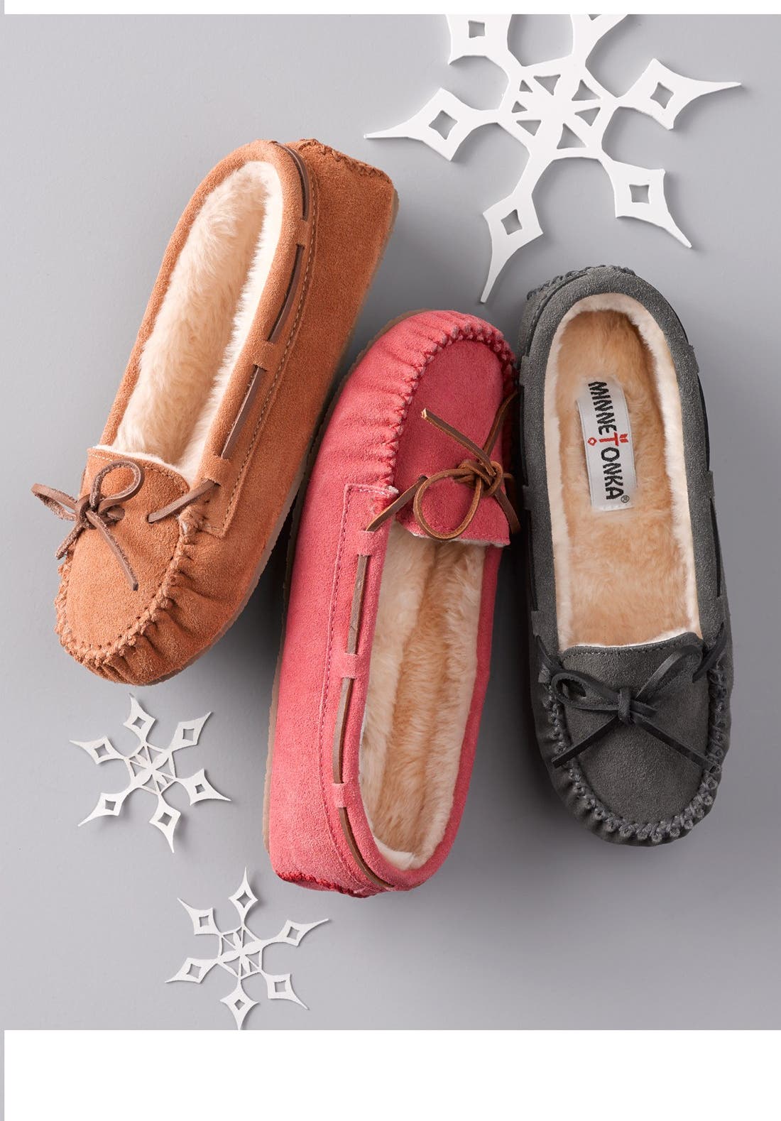Minnetonka Womens Cally Faux Fur Slipper