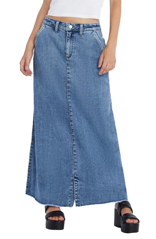 Tory Denim Maxi Skirt in Field Blue