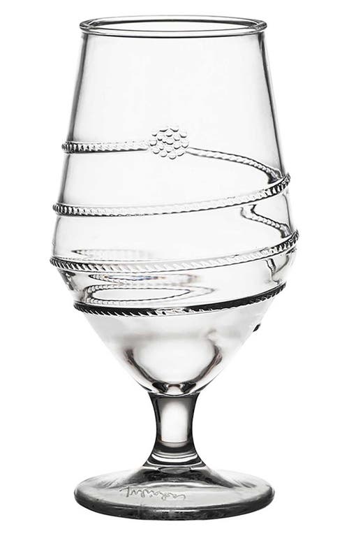 Juliska Amalia Acrylic Goblet, Set Of 4 In Clear