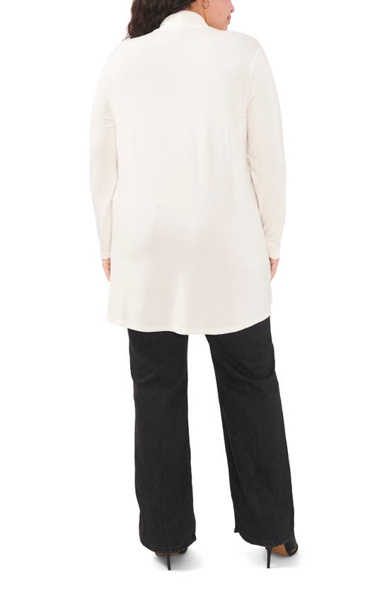Vince Camuto Plus Size Cozy Open Front Duster Jacket In New Ivory