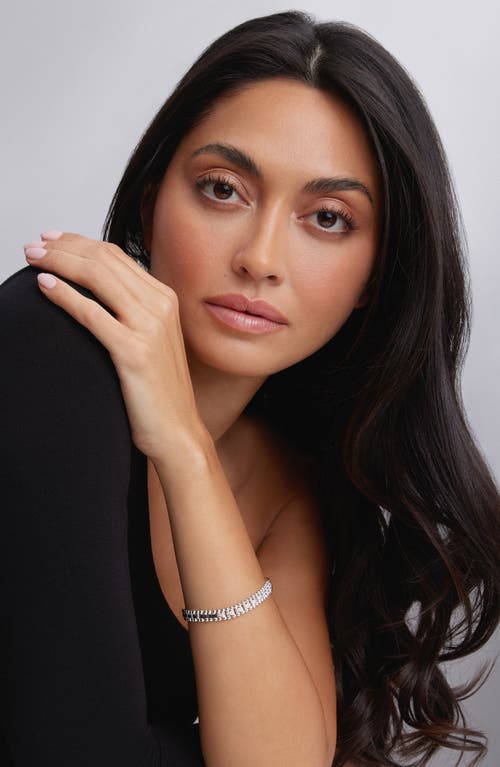 Lagos Sterling Silver Caviar Spark Diamond Link Bracelet In Silver/diamond