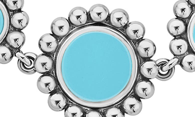 Shop Lagos Maya Ceramic Station Bracelet In Silver/ Blue