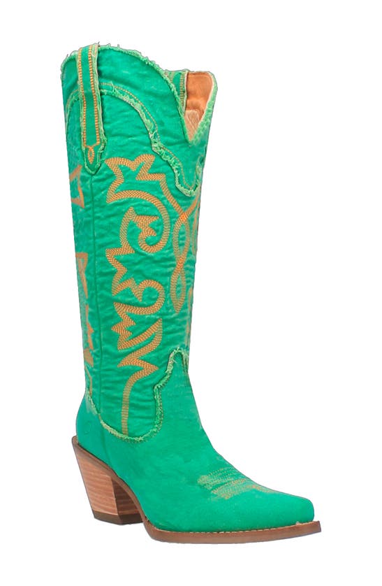 Shop Dingo Texas Tornado Knee High Western Boot In Green