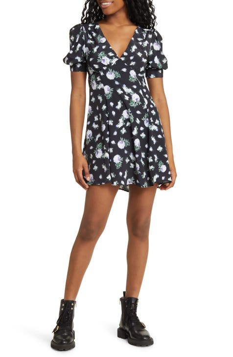 Topshop Geo Print Cutout Detail Long Sleeve Dress in Mid Green at Nordstrom  Rack, Size 10 in 2023