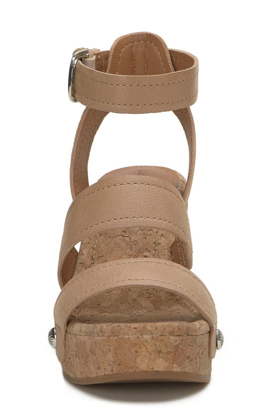 Shop Lucky Brand Valintina Ankle Strap Platform Wedge Sandal In Putty