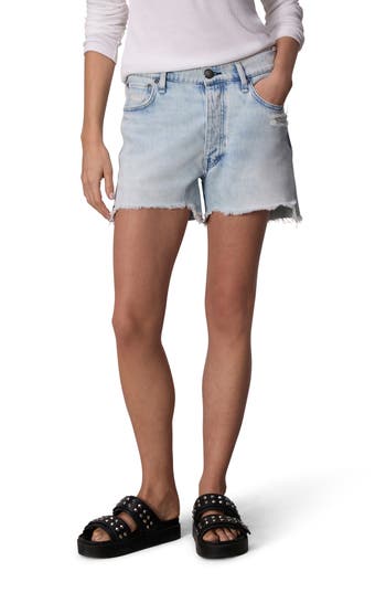Rag & Bone Dre Ripped Low Rise Denim Shorts In Kelsey