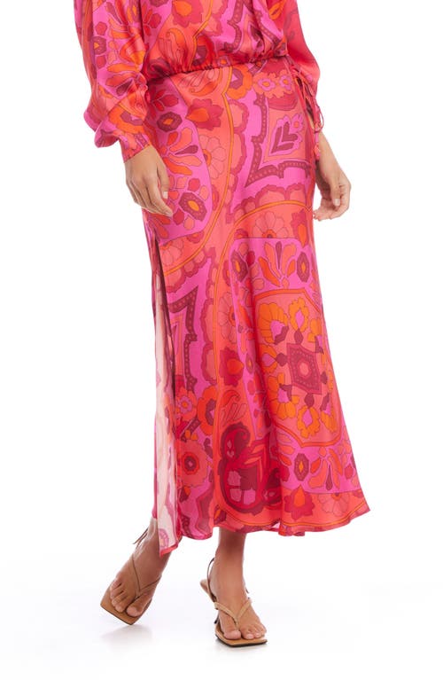 Faena Floral Print Maxi Skirt in Pink Print