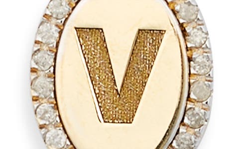 Meshmerise Diamond Initial Disc Bracelet In Yellow-v