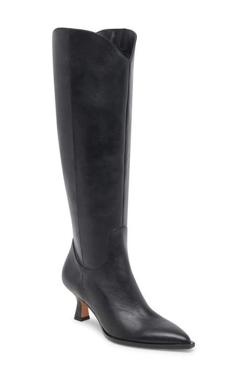 Shop Dolce Vita Annika Pointed Toe Boot In Black Leather