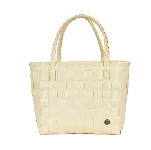 Shop Handed By Paris Recycled Plastic Tote Bag In Lemon