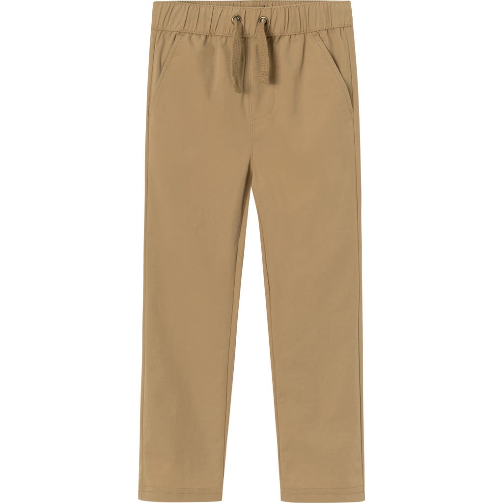 Andy & Evan Kids' Hybrid Drawstring Waist Pants In Khaki