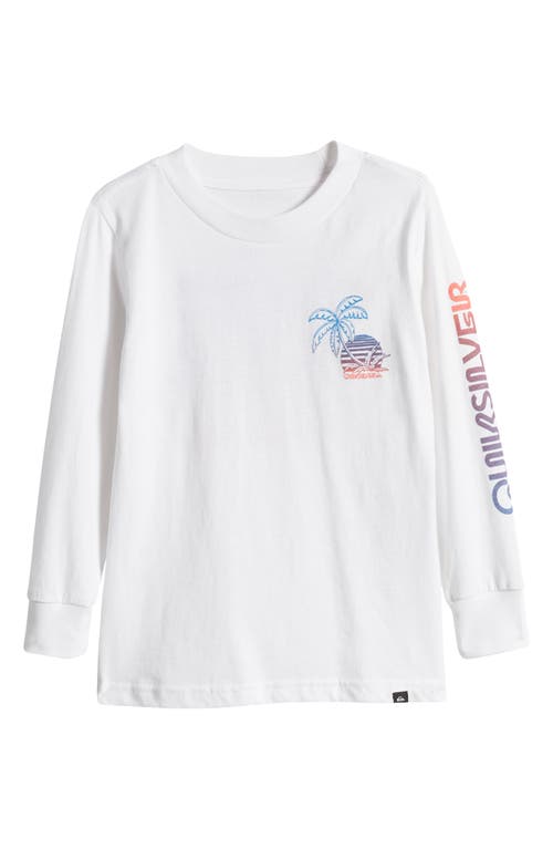Quiksilver Kids' In the Jungle Long Sleeve Graphic T-Shirt in White