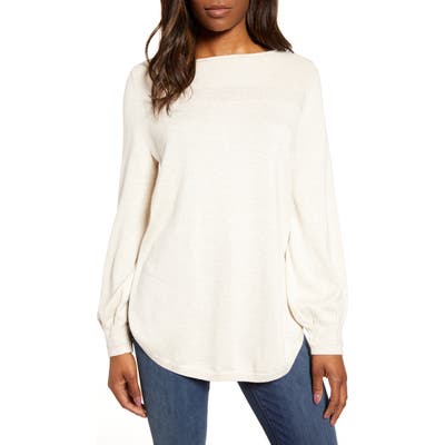 Caslon Bishop Sleeve Sweater, Beige