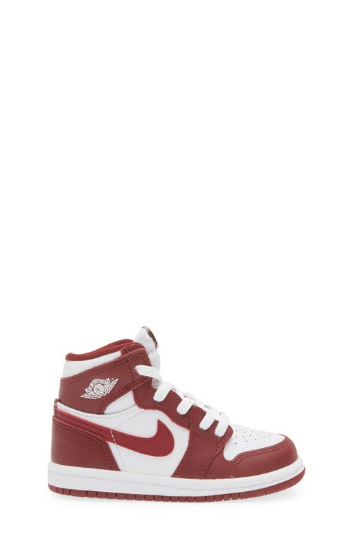 Jordan Nike Kids' Air  1 Retro High Og Basketball Sneaker In White/team Red