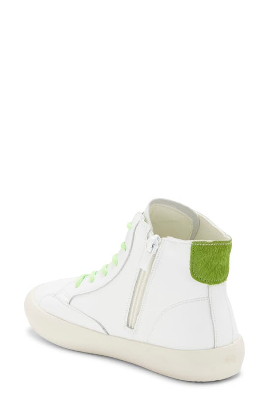 Shop Lola & The Boys Kids' Green Happy Sneaker In White