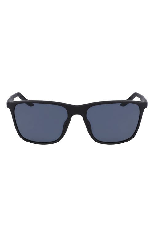 Shop Nike State 55mm Sunglasses In Matte Black/dark Grey