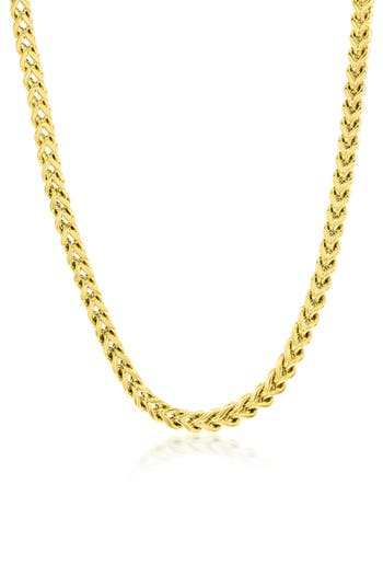 Blackjack Franco Wheat Chain Necklace In Gold