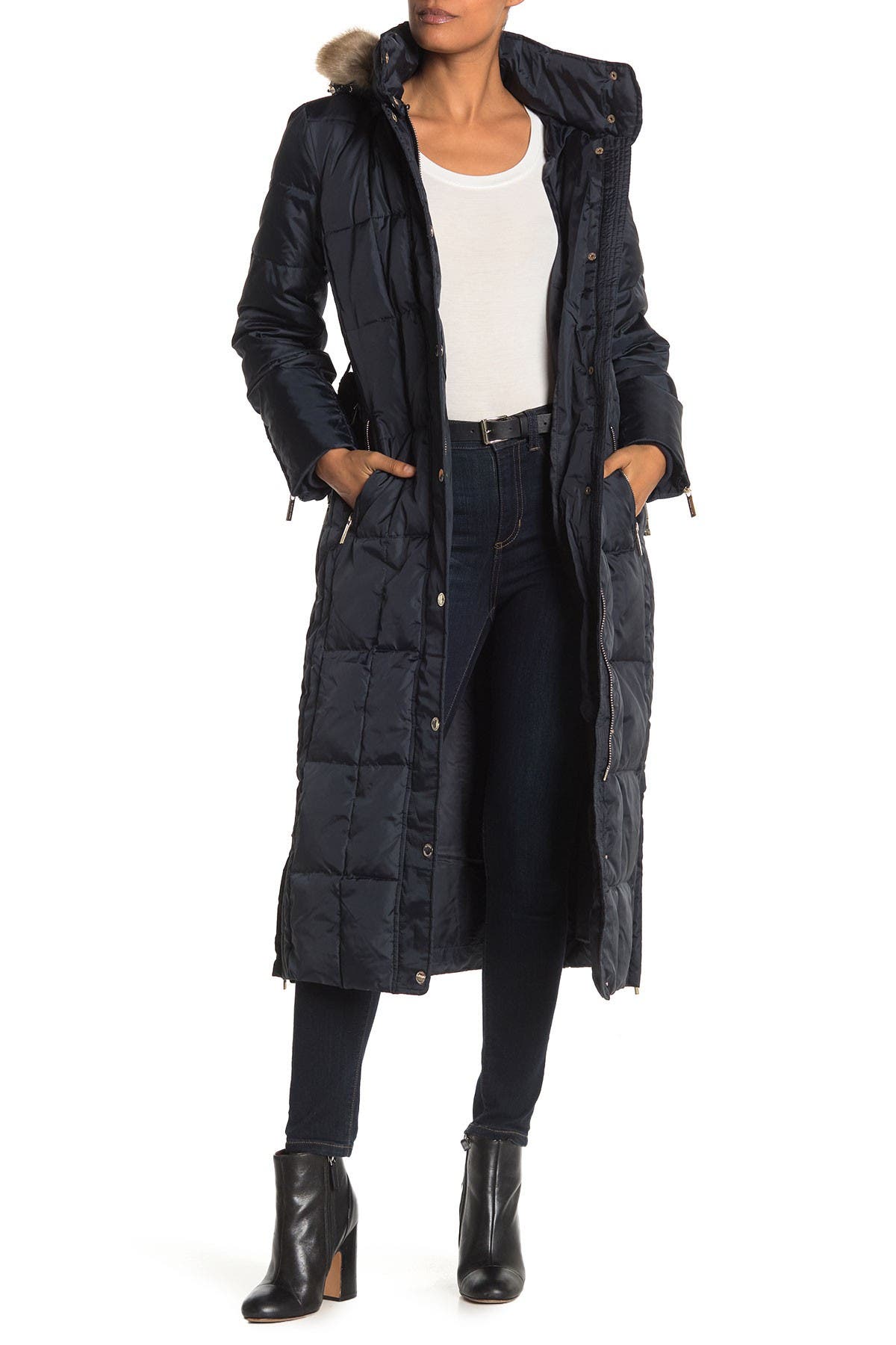 michael kors coat with fur hood